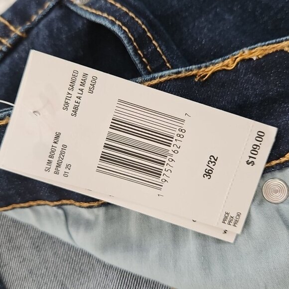 Buffalo By David Bitton Men's Size W36 L32 Slim Boot King Stretch Fit Jeans NWT - Picture 13 of 16